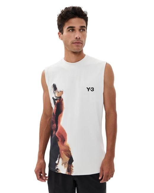 Y-3 White Tennis Tank Top Pro for men