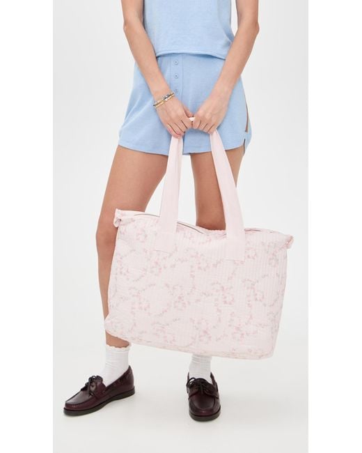 LoveShackFancy Pink Oran Weekender Bag