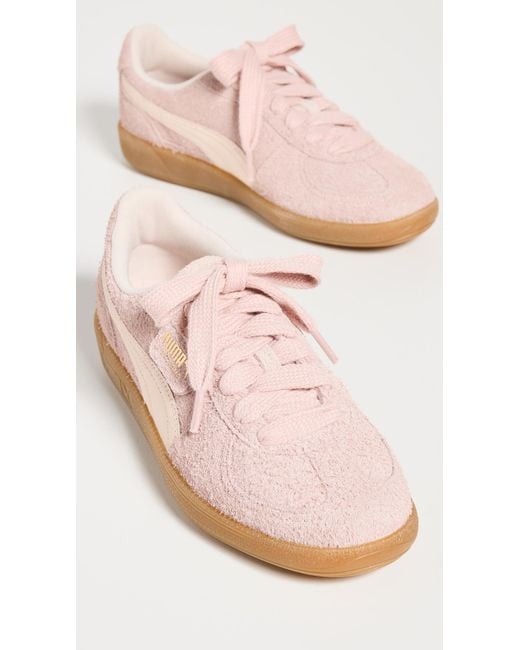 PUMA Pink Palermo Hairy Sneakers 10