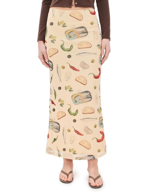 Bailey Rose Natural Printed Skirt