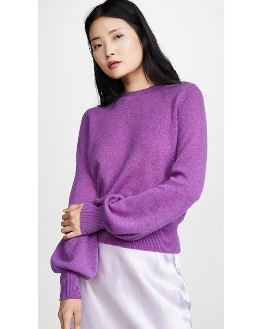 DEMYLEE Purple Carmen Cashmere Sweater
