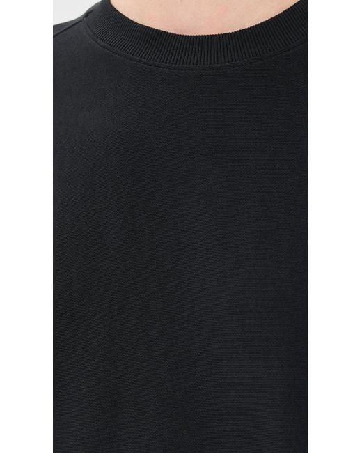 Tibi Black Lightweight Crewneck Sweatshirt