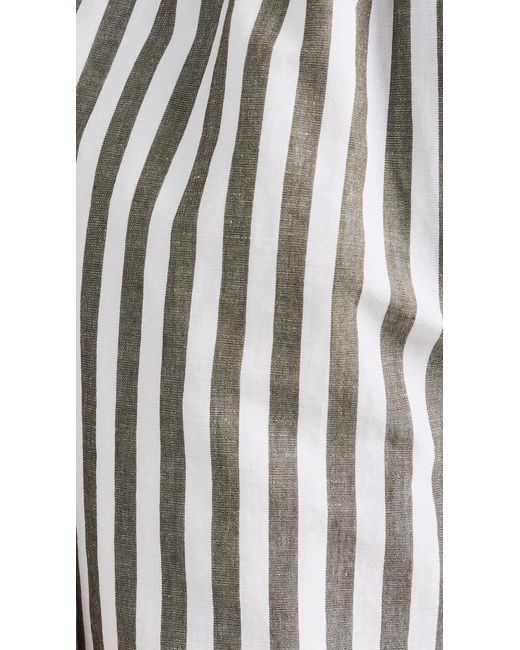 La Ligne Black Striped Elastic Waist Shorts