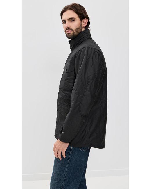 Barbour Black Sapper Wax Jacket for men
