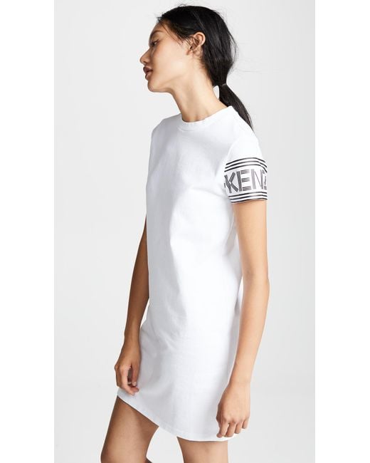 KENZO Sport T shirt Dress in White Lyst