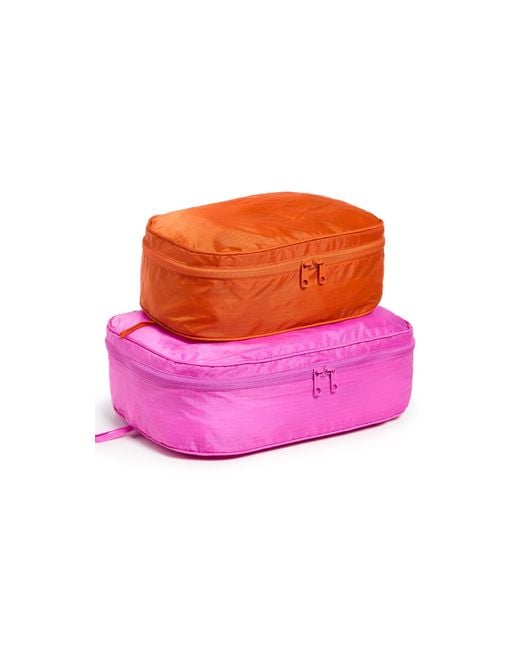 Baggu Pink Packing Cube Set