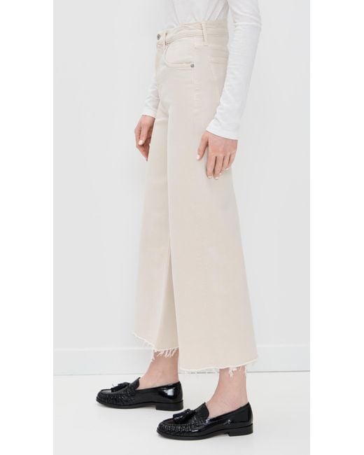 Citizens of Humanity White Lyra Wide Leg Crop Jeans