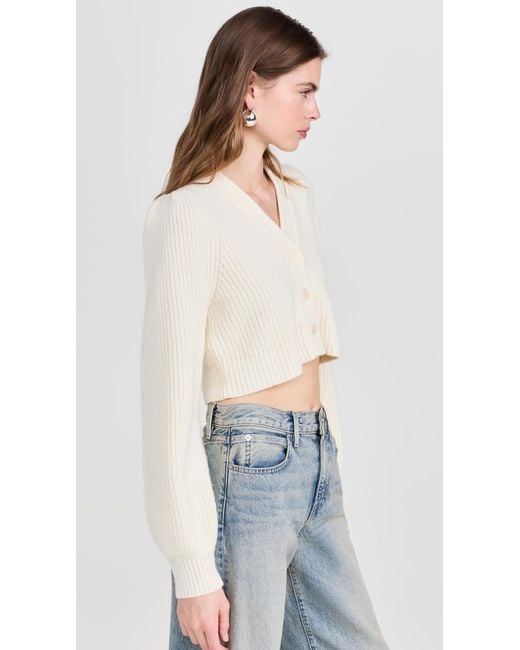 LoveShackFancy Blue Avignon Crop Cardigan