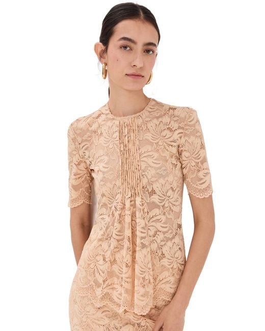 Rabanne Natural Mini Lace Top