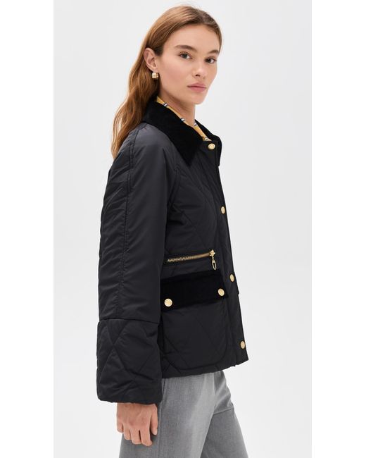 Barbour Black Martha Quilted Barn Jacket