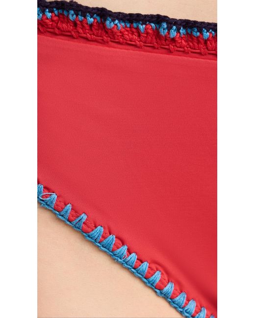 Sea Red Ea Lemika Crochet Bikini Bottom Carlet