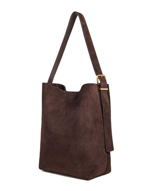 Madewell Suede Essentials Bucket Tote in Brown | Lyst