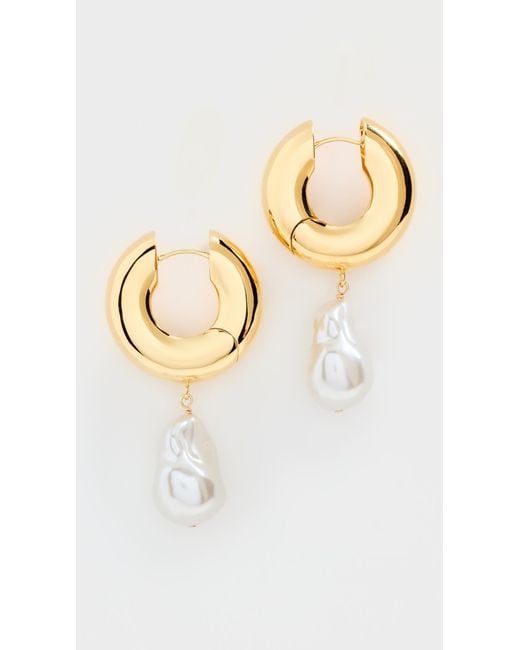 Eliou White Perla Earrings