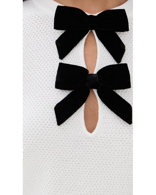 Alice + Olivia White Doris Pullover Sweater