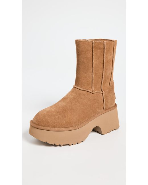 UGG Classic Twin Seam New Heights Boots in White | Lyst