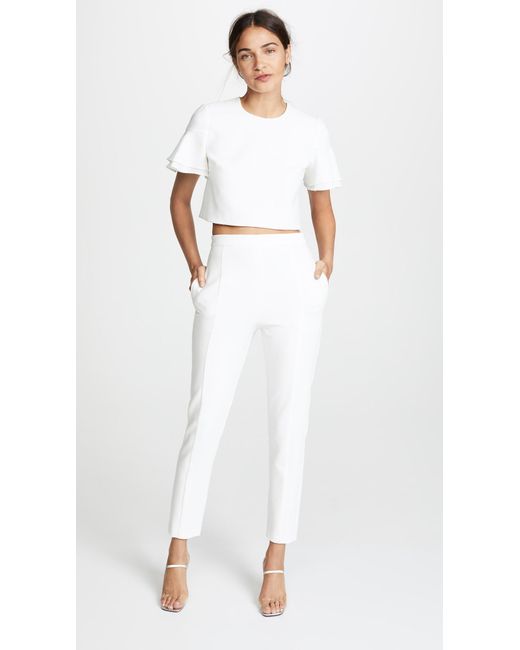 2 piece white jumpsuit