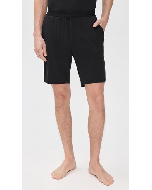 Calvin Klein Black Ultra Soft Modal Sleep Shorts for men
