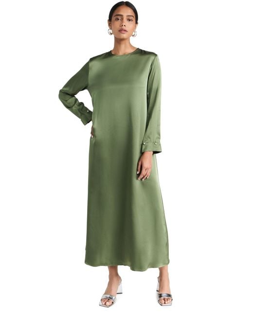 Sleeper Green Suzi Axi Dress With Detachable Feathers In