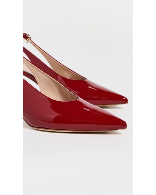 Gianvito Rossi Red Robbie Sling Pumps 55Mm