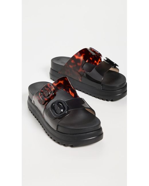 Melissa Black Cozy Platform Jelly Sandals