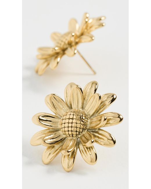 Shashi White Daffodil Stud Earrings