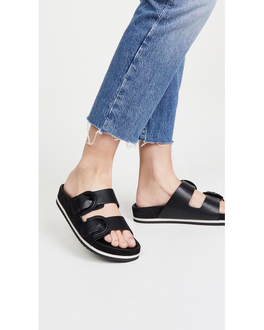 double buckle sandals womens