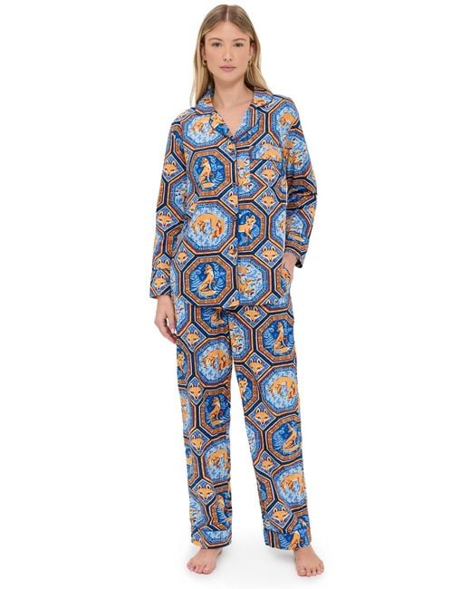 Printfresh Blue Long Pajama Set