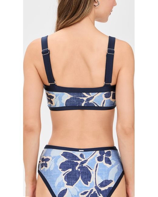 Jonathan Simkhai Blue Luthea Tube Top With Removable Straps