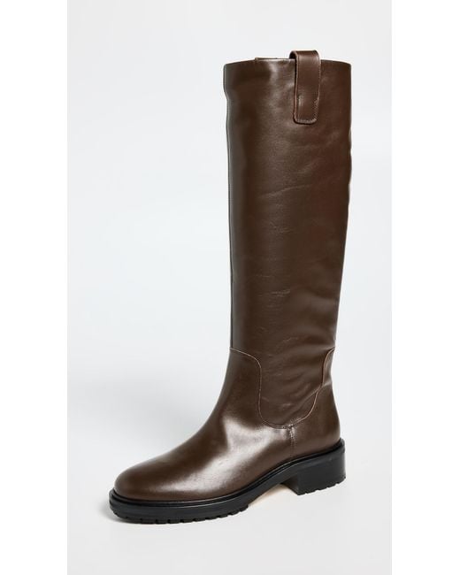 Aeyde Brown Henry Calf Leather Riding Boots