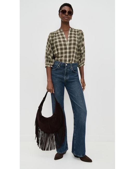 Madewell Multicolor Balloon-Sleeve Top