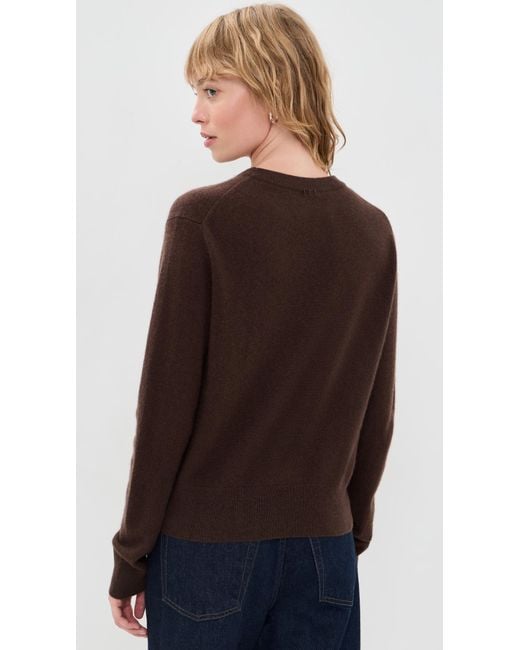 White + Warren Black Cashmere Crew Pullover