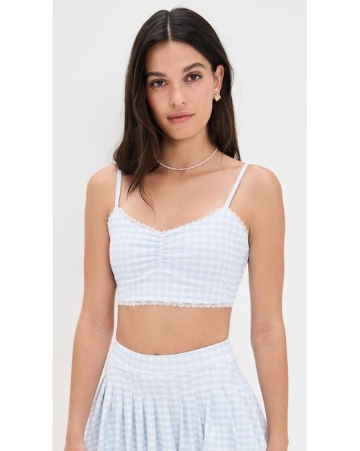 LoveShackFancy White Lenna Bra