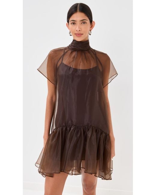 Jonathan Simkhai Black Beaux Tiered Mini Dress