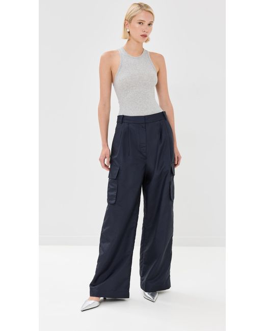 Tibi White Circular Fine Rib T Tank