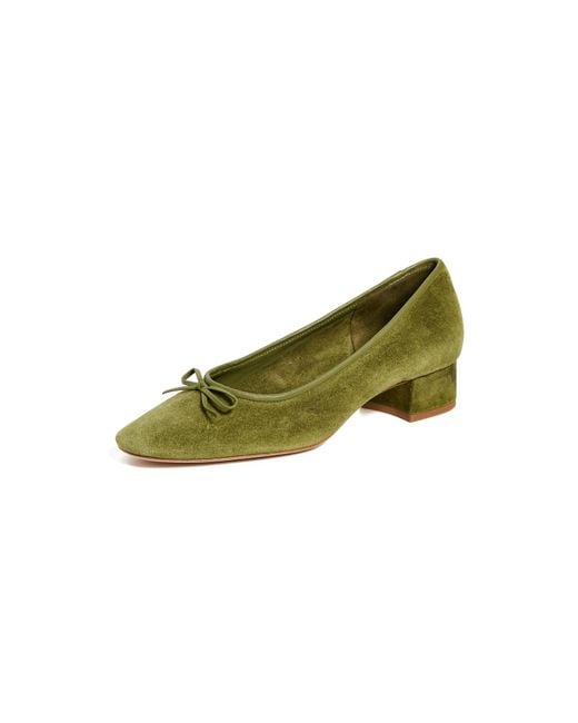 Reformation Green Terry Ballet Pumps