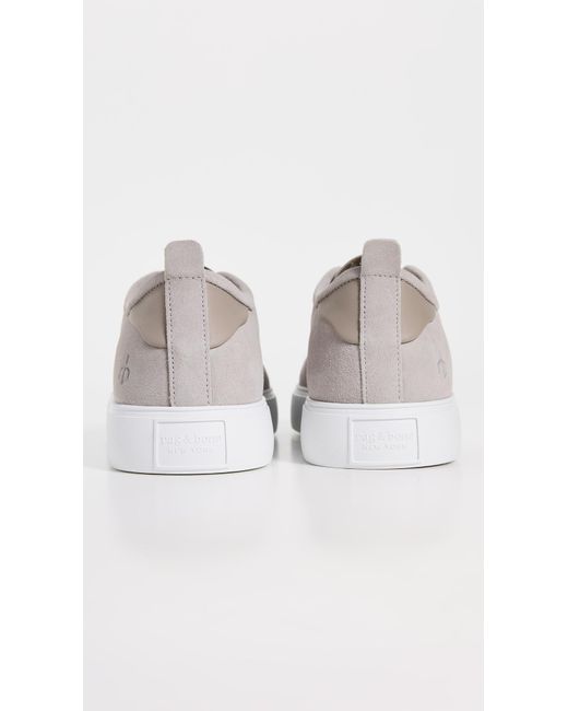 Rag & Bone White Perry Suede Sneakers for men