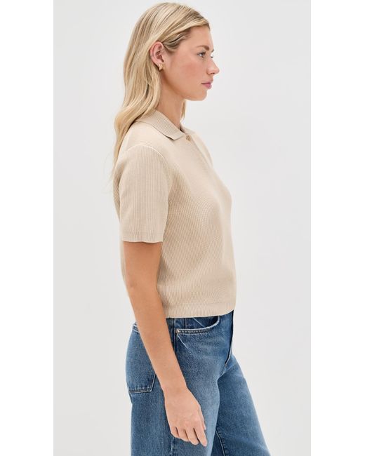 Vince Blue Ribbed Polo