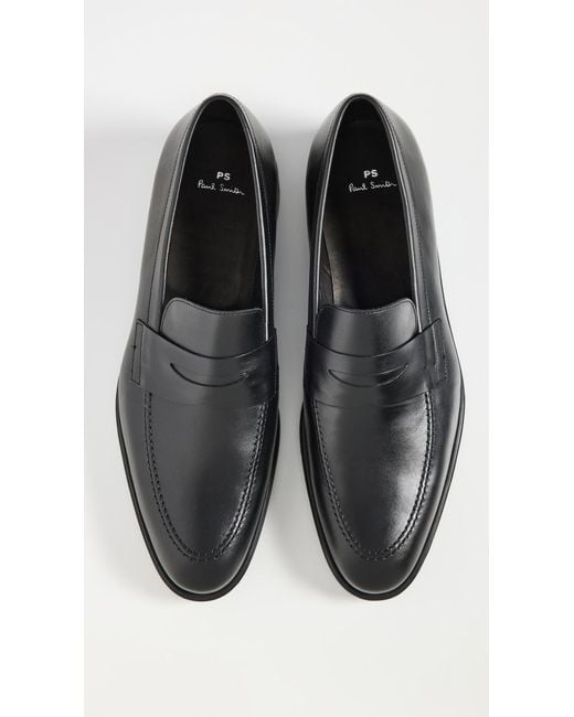 PS by Paul Smith Black Remi Leather Loafers for men