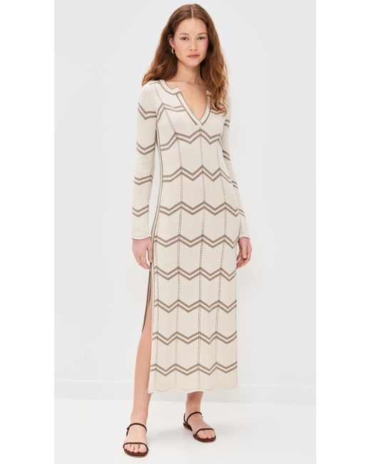 Splendid White X Cella Jane Chevron Caftan