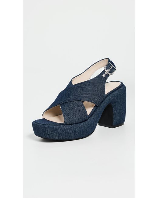 INTENTIONALLY ______ Blue Mindy Heeled Sandals