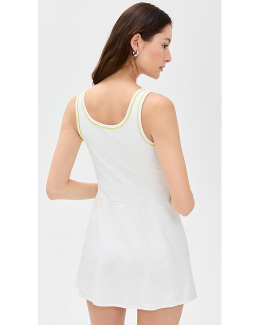 Splits59 White Martina Rigor Dress With Piping