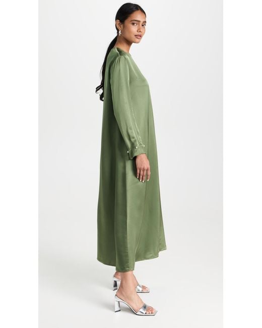 slim fit dress slacks Suzi Maxi Dress With Detachable Feathers in Green