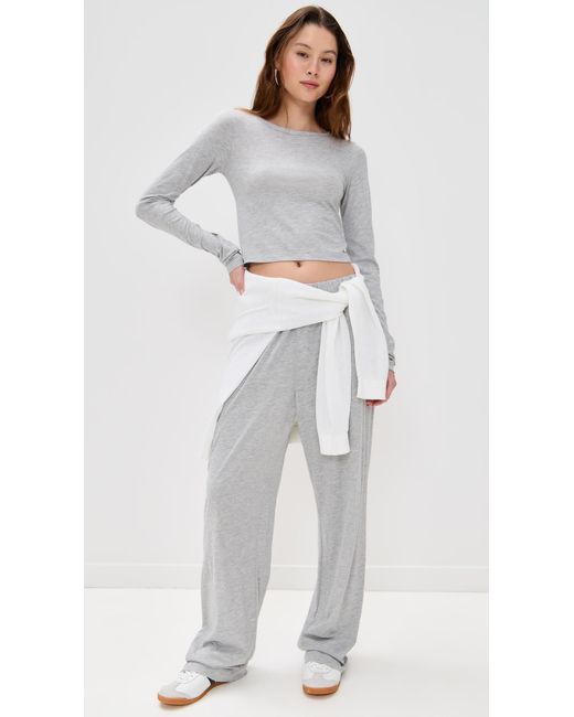 ÉTERNE Gray Baby Tee