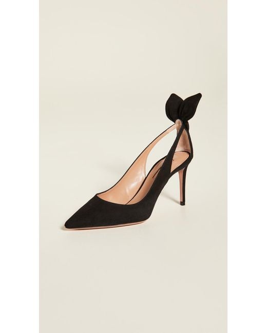 Aquazzura Natural 85mm Bow Tie Pumps