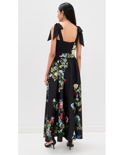 Alice + Olivia Black Oriana Drop Waist Dress