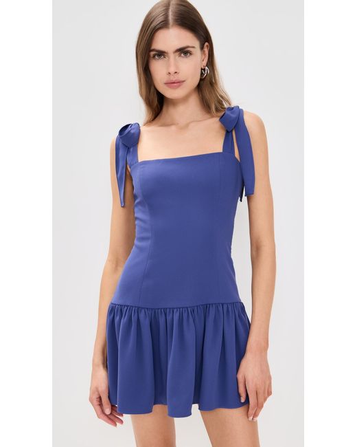 Amanda Uprichard Blue Rudi Dress