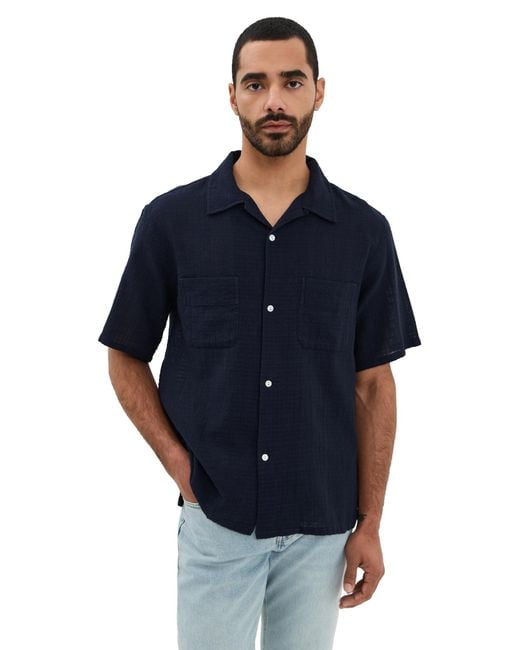 KNICKERBOCKER Oliveira Breeze Weave Shirt in Blue for Men | Lyst