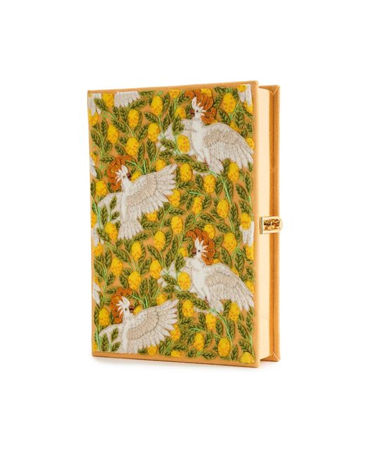 Olympia Le-Tan Yellow V & A Parrots Book Clutch