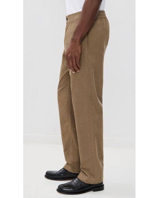 Vince Natural Louie Corduroy Elastic Waist Pants for men