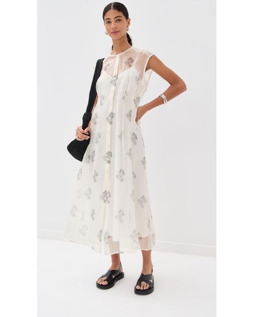Alix Of Bohemia White Gigi Lunar Flower Dress
